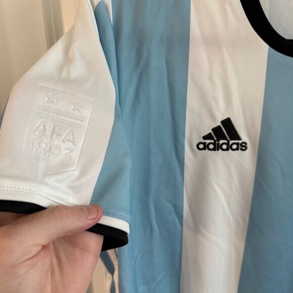 Adidas Argentina Soccer Jersey Size Small Color Blue and White - Picture 3 of 5